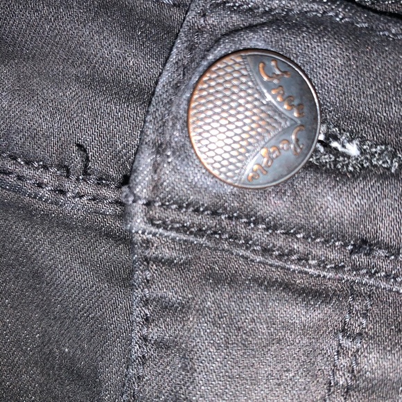 FREE PEOPLE low rise Black denim Jeans women’s size 24 - Picture 6 of 8